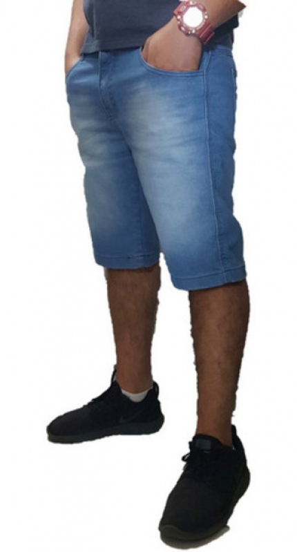 Bermuda Masculina de Lycra Paraúna - Bermuda Jeans
