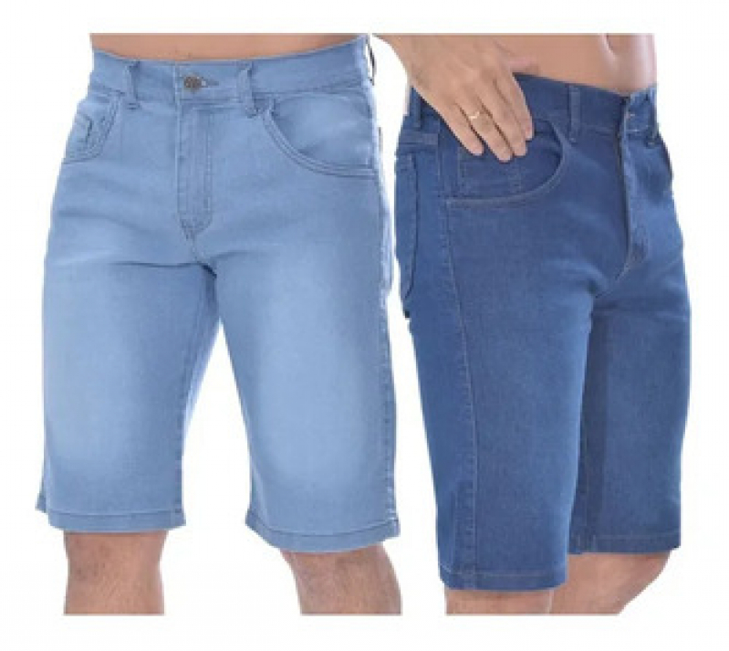 Bermudas Jeans Masculina Preta Recanto das Emas - Bermuda Jeans Masculina Tradicional
