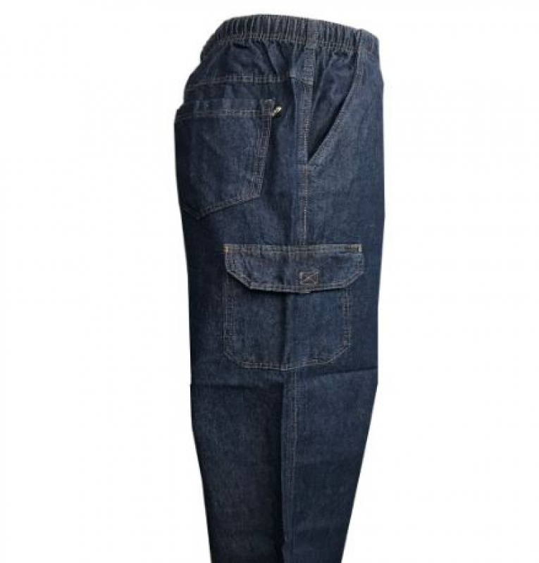 Calça Jeans com Elástico Valores Serra - Calça Jeans com Elástico na Perna
