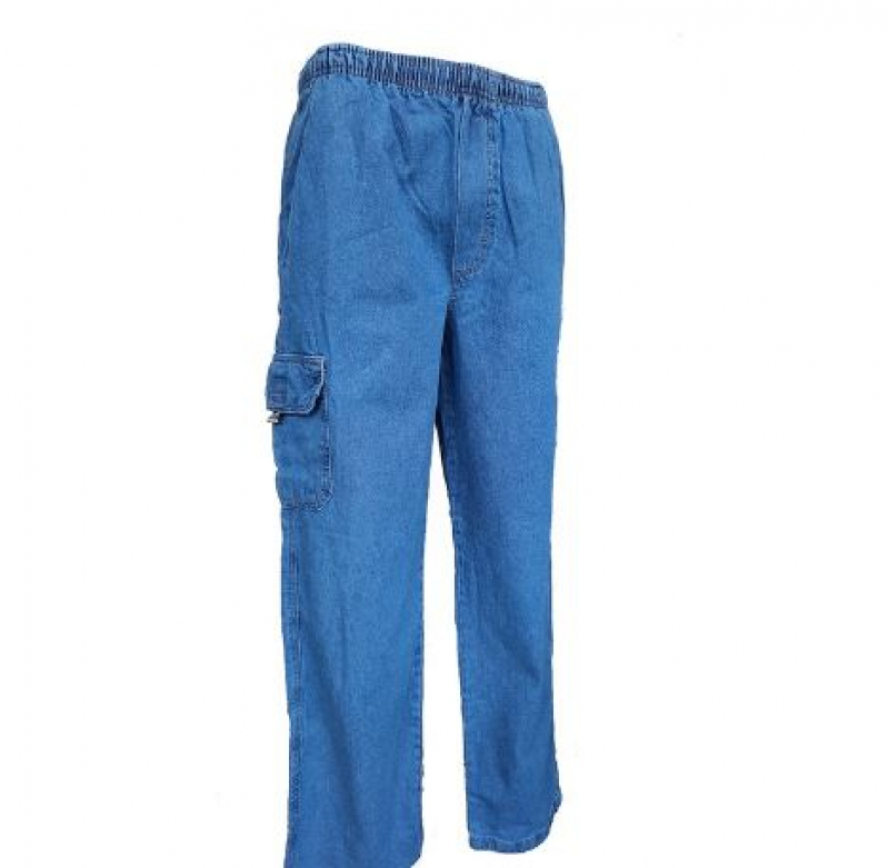 Calça Jeans com Elástico Belford Roxo - Calça Jeans com Elástico na Perna