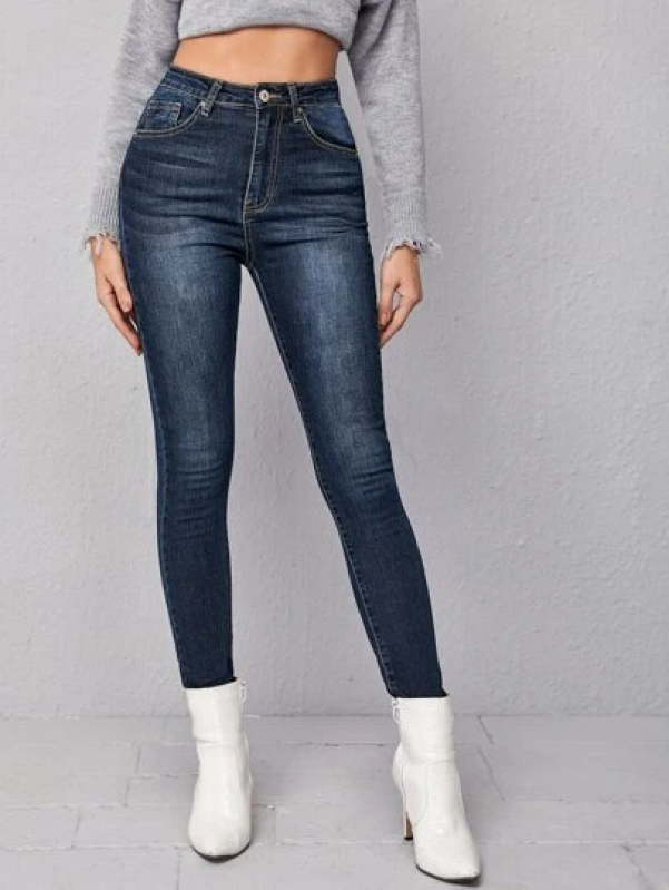 Calça Jeans de Lycra Feminina para Empresas GRAVATAL - Calça Jeans com Lycra Feminina Cintura Alta