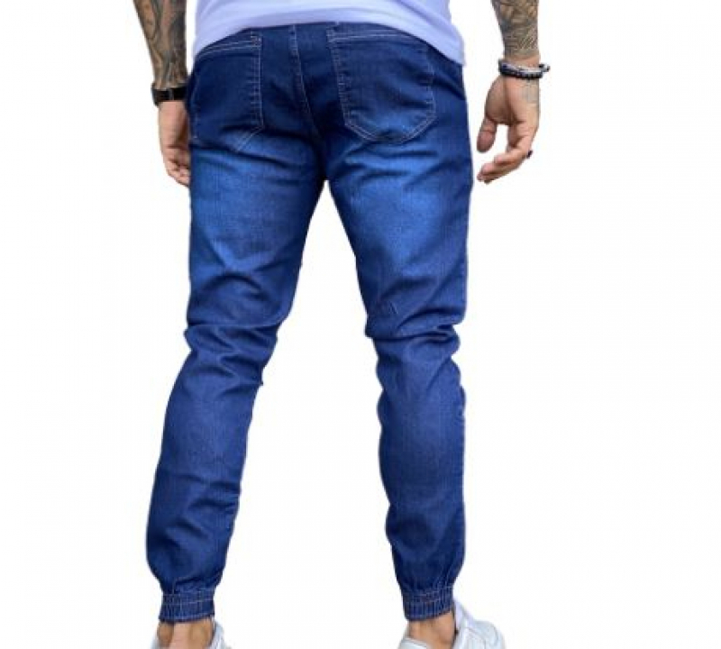 Calça Jeans Masculina com Elástico Valores Baldim - Calça Jeans com Elástico