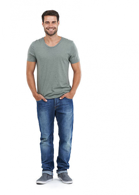 Calça Jeans Masculina com Lycra Preço CANELINHA - Calça Jeans Masculina Escura