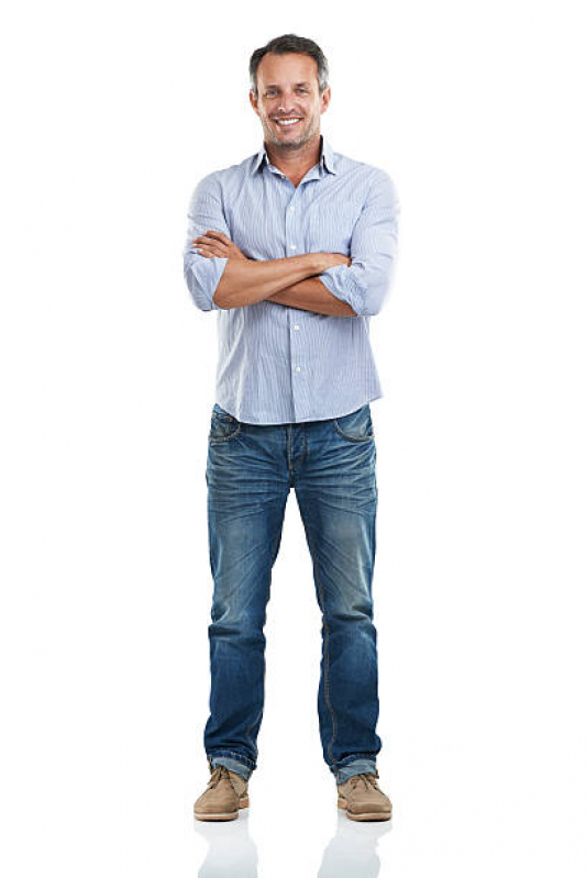 Calça Jeans Masculina com Lycra Funilândia - Calça Jeans para Empresa Masculina