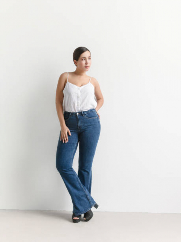 Calça Preta Feminina Cintura Alta Rio Brilhante - Calça Jeans Feminina Tradicional