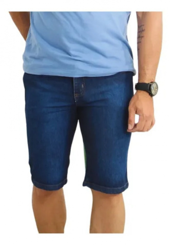 Fabricante de Bermuda Jeans Masculina Preta Esmeraldas - Bermuda Jeans Preta