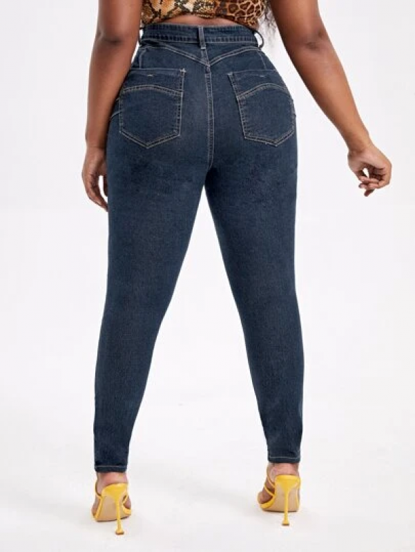 Fabricante de Calça Jeans Feminina Cintura Alta com Lycra Moeda - Fabricante de Calça Jeans com Lycra Feminina