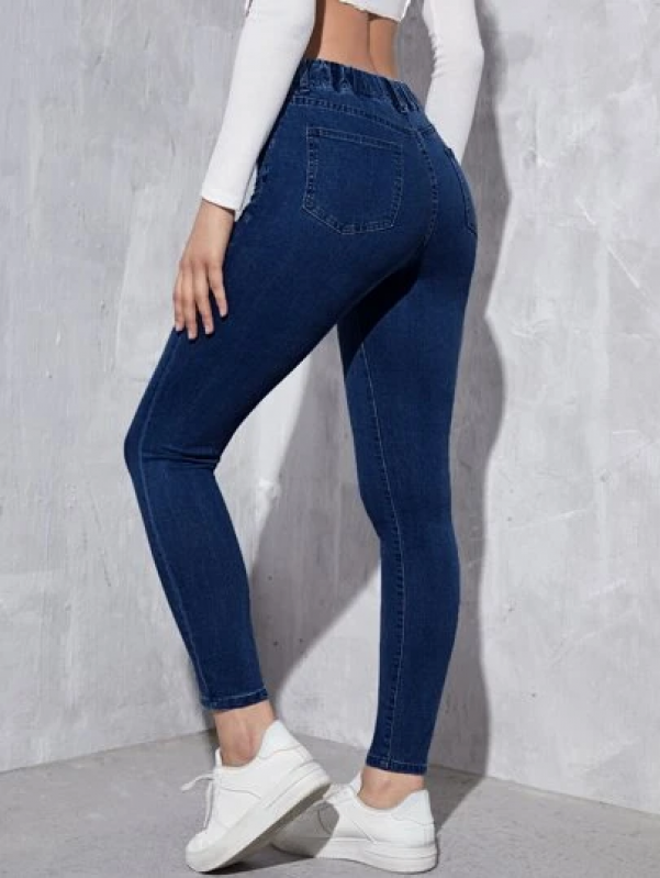 Onde Comprar Calça Jeans Feminina Cintura Alta com Lycra Brumadinho - Calça Jeans Feminina com Lycra