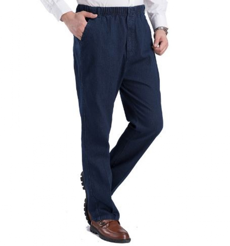 Preço de Calça Jeans Masculina com Elástico na Cintura Pindamonhangaba - Calça Jeans Masculina com Elástico