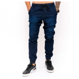 calça jeans com elástico masculina valores Franco da Rocha