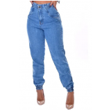 calça jeans com elástico na cintura feminina valores Seropédica