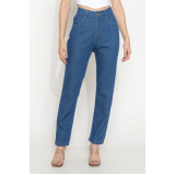calça jeans com lycra feminina cintura alta preço Araxá