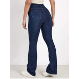 calça jeans lycra feminina cintura alta preço São Bernardo do Campo