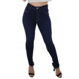 Calça Jeans com Lycra Feminina Cintura Alta