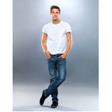 contato de fábrica de calça jeans masculina escura SCS